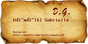 Dömölki Gabriella névjegykártya